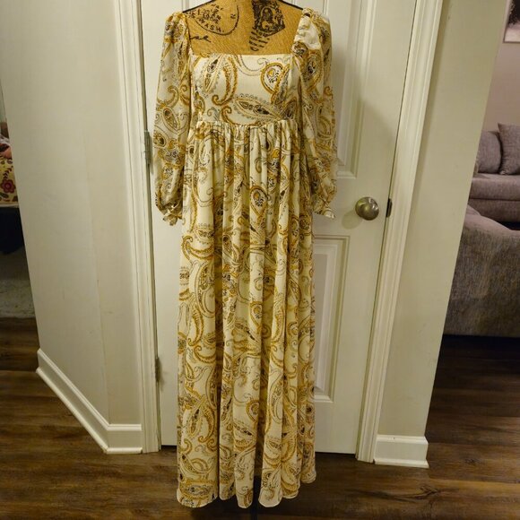 SOLD Anthropologie/Storia Paisley Maxi Dress Size M - Picture 3 of 13